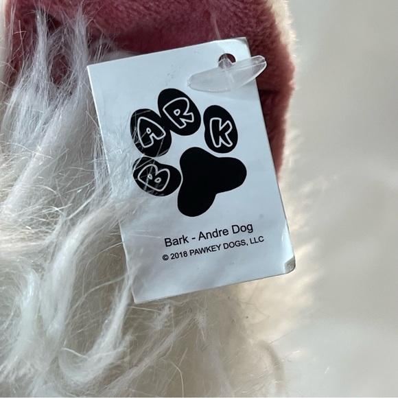 Pawkey Dogs Bark-Andre white plush dog - Picture 5 of 8